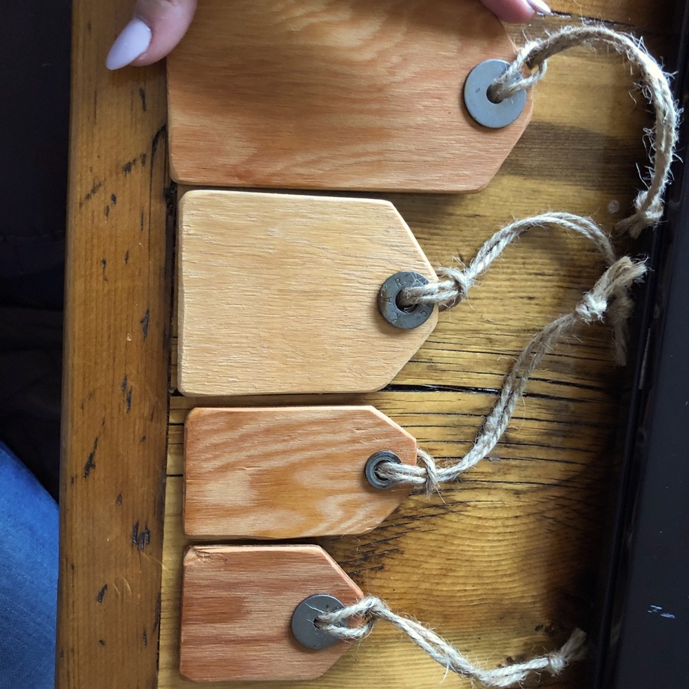 Wooden Tags Unique Handmade Various Sizes